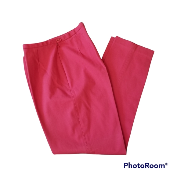 Lands' End Pants - Lands' End Retro Style Side Zip Dark Coral Ankle Length Pants. Women's 12